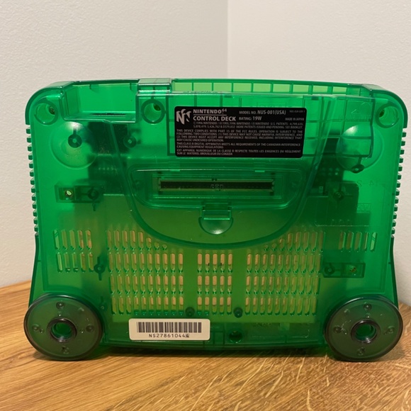 Nintendo 64 N64 Jungle Green Console & Controller with Extra Controller - TESTED - Picture 7 of 16